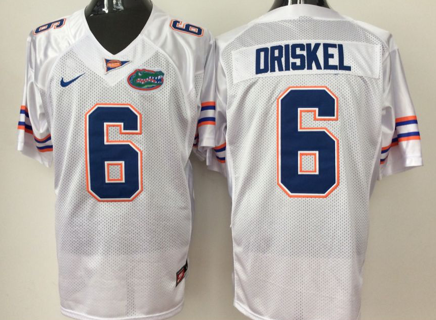 Men's Florida Gators Jeff Driskel #6 White Jersey